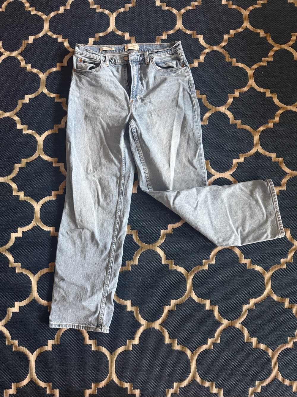 WORN ONCE Universal Thread Light Blue highest rise vintage Straight Leg Jeans